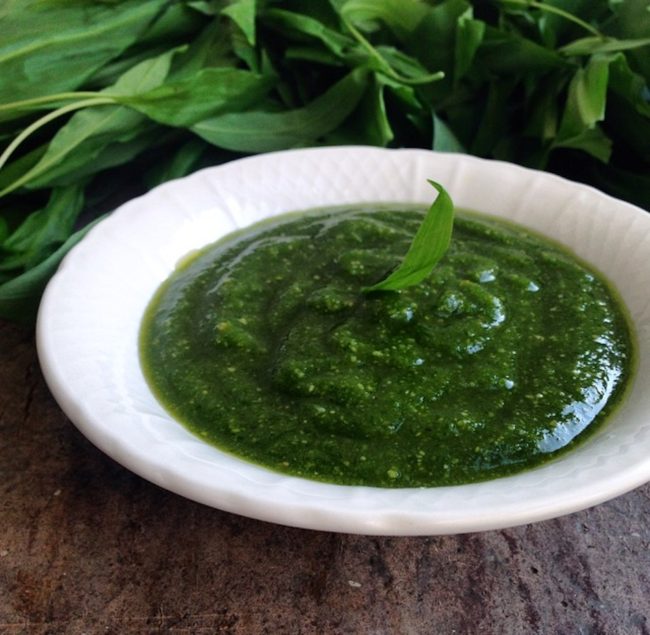 ramsløgspesto ramsløg pesto