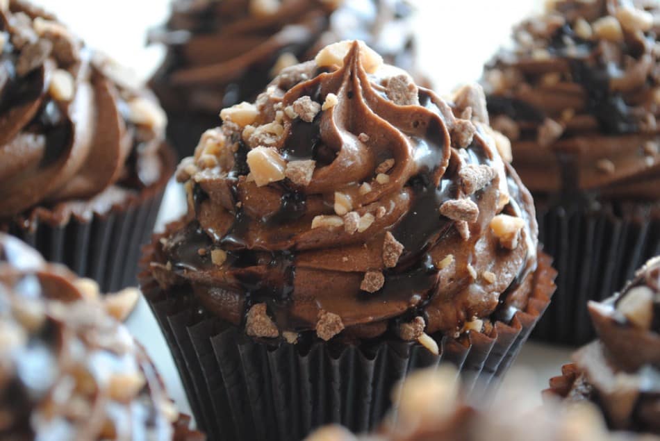 Cupcakes med chokolade